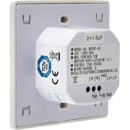 Eglo - Sieninis ventiliatoriaus valdiklis 100W/230V