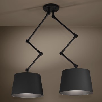 Eglo - Sietynas ant stulpo 2xE27/40W/230V juoda