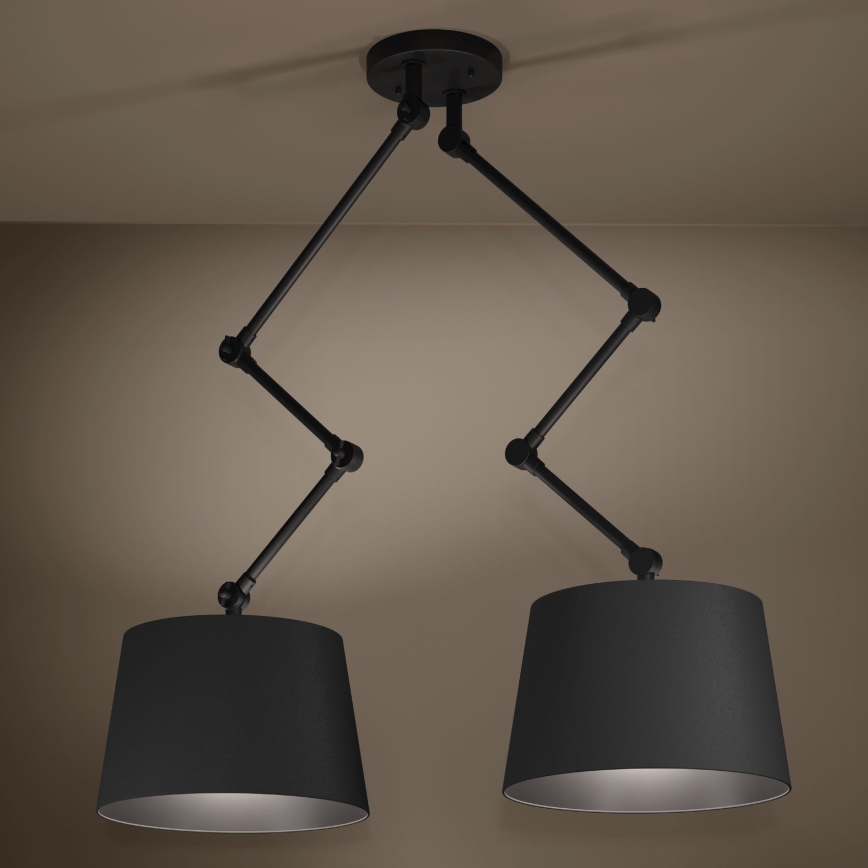 Eglo - Sietynas ant stulpo 2xE27/40W/230V juoda