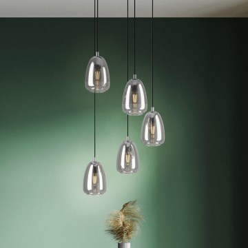 Eglo - Sietynas, kabinamas ant virvės 5xE27/40W/230V