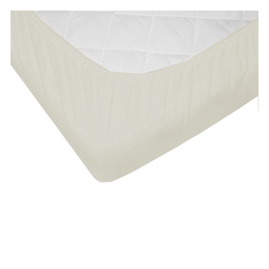 EKO - Neperšlampama paklodė su elastine juostele JERSEY 120x60 cm smėlio spalvos