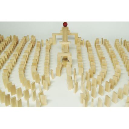 EkoToys - Mediniai domino 830 vnt. bukas