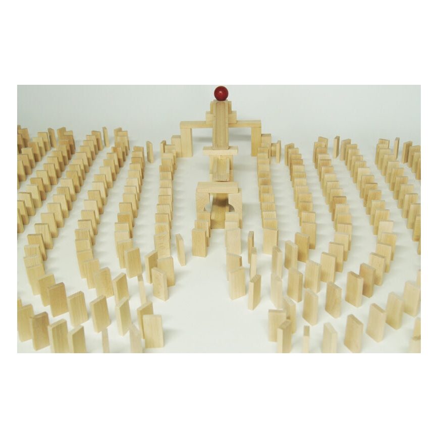 EkoToys - Mediniai domino 830 vnt. bukas