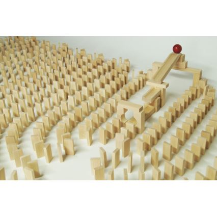 EkoToys - Mediniai domino 830 vnt. bukas