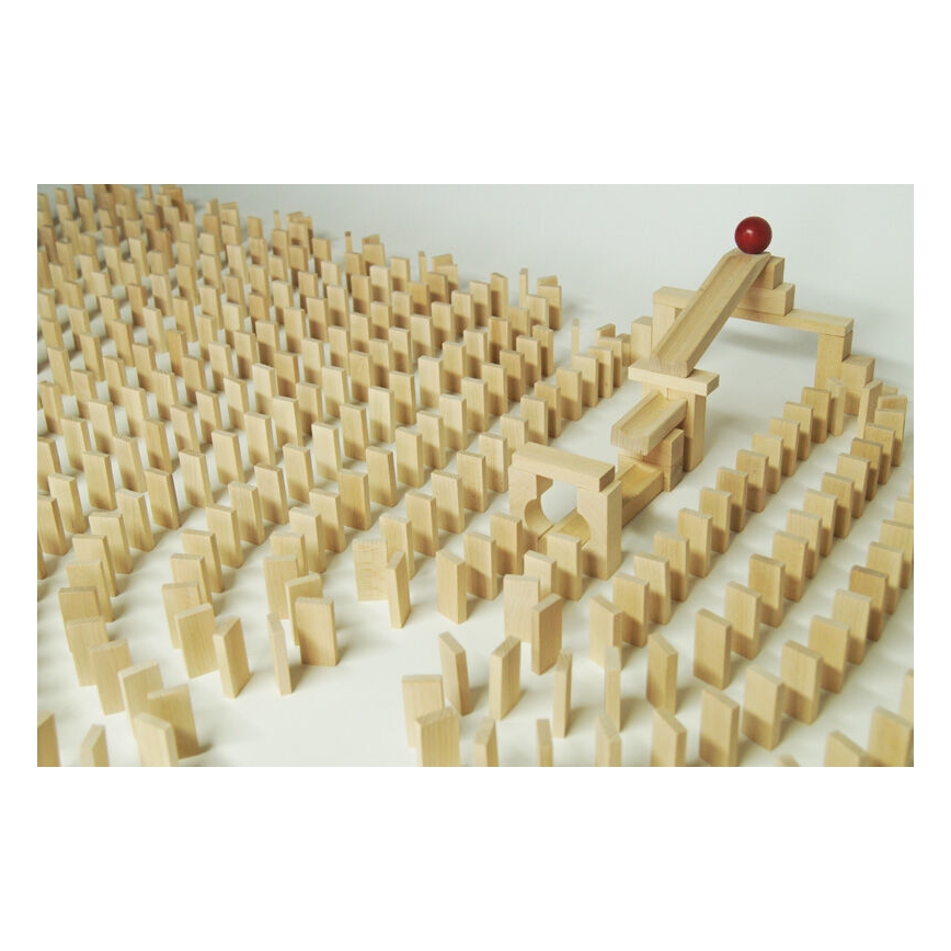 EkoToys - Mediniai domino 830 vnt. bukas