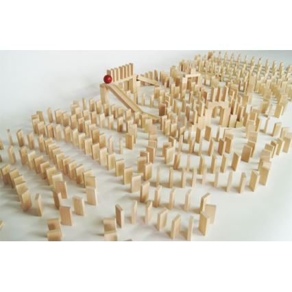 EkoToys - Mediniai domino 830 vnt. bukas