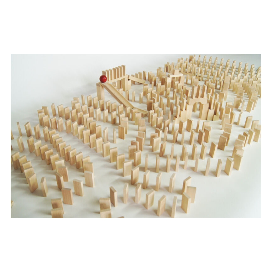 EkoToys - Mediniai domino 830 vnt. bukas