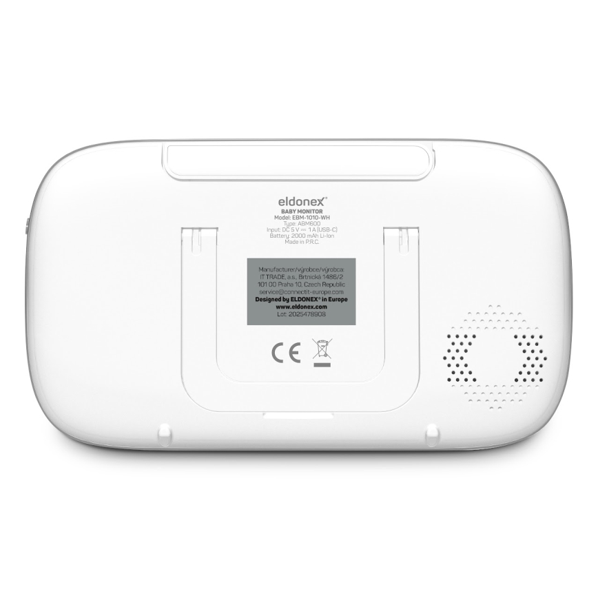 ELDONEX EBM-1010-WH - Mobili auklė 5V/2000 mAh