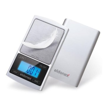 ELDONEX EKS-4040-SL - Didelio tikslumo svarstyklės 2xCR2032 sidabras