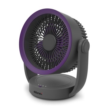 ELDONEX ESF-1010-GY - Įkraunamas stalo ventiliatorius 9W/5V 4000 mAh pilka