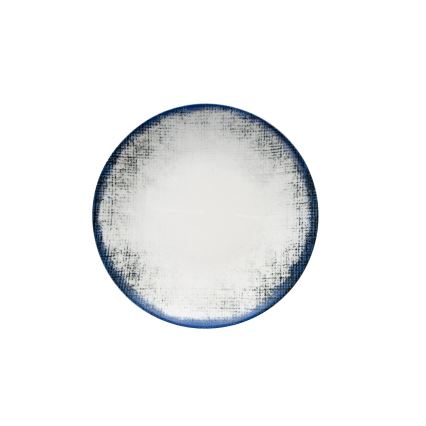 Elegantiškas 24 dalių porceliano indų rinkinys — baltas/mėlynas