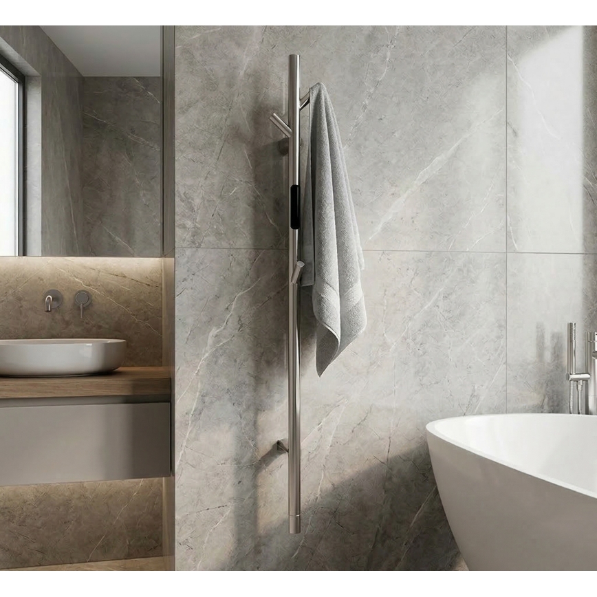 Elektrinė rankšluosčių džiovyklė 118 cm, 30 W, nerūdijančio plieno