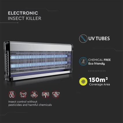 Elektrinė vabzdžių gaudyklė 2x20W/230V 150 m²