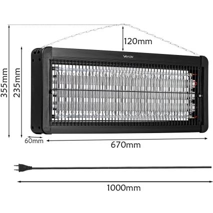 Elektrinė vabzdžių gaudyklė 3x20W/230V 200 m2