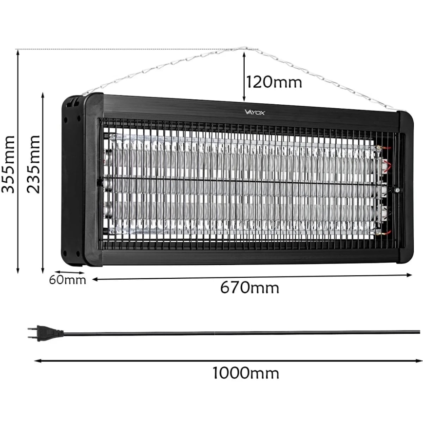 Elektrinė vabzdžių gaudyklė 3x20W/230V 200 m2
