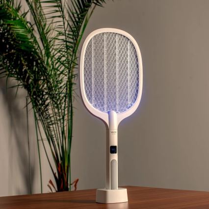 Elektriniai LED spąstai vabzdžiams 2in1 su LCD ekranu 1200 mAh/5V balta