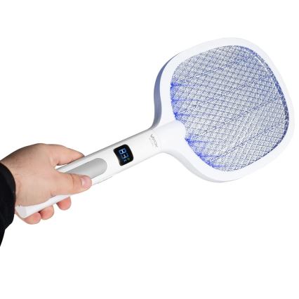 Elektriniai LED spąstai vabzdžiams 2in1 su LCD ekranu 1200 mAh/5V balta