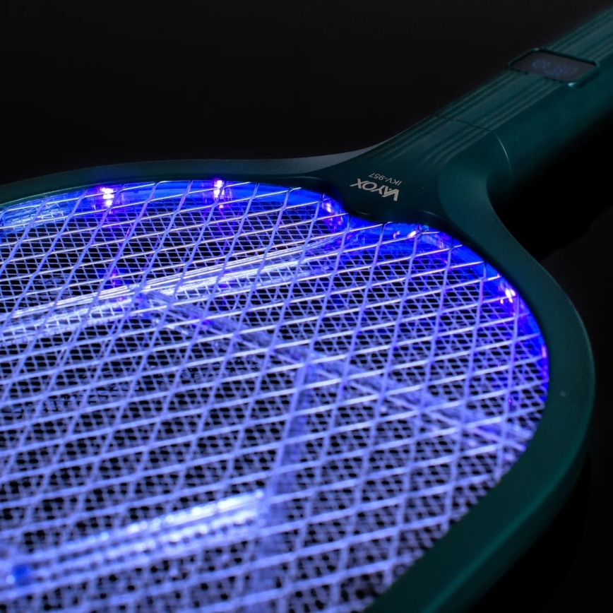 Elektriniai LED spąstai vabzdžiams 2in1 su LCD ekranu 1200 mAh/5V žalia