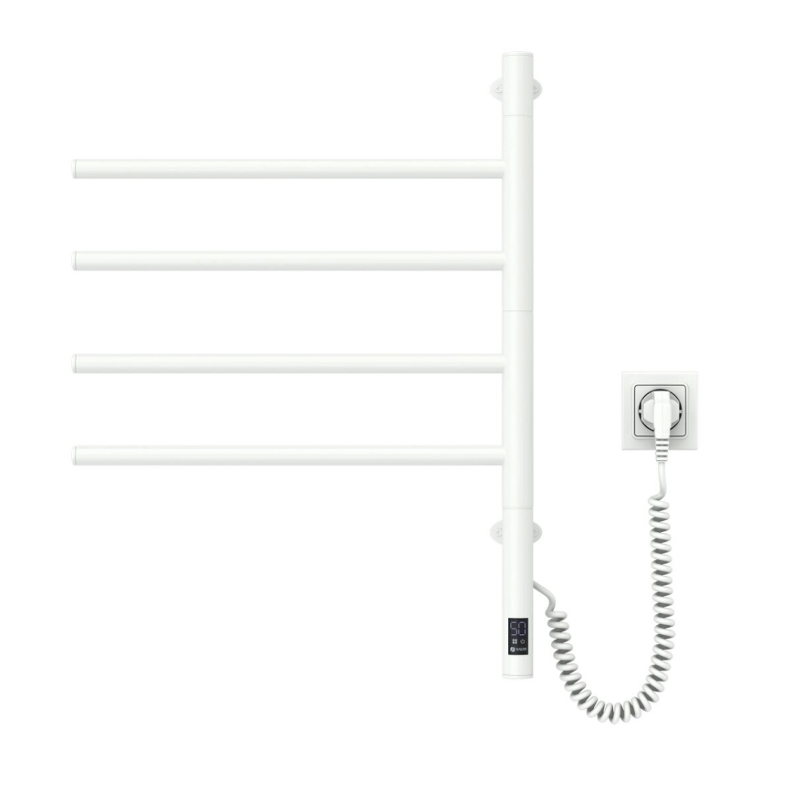Elektrinis besisukantis rankšluosčių džiovintuvas su termostatu ARABESQUE 150W/230V 64,6 cm IP44 balta