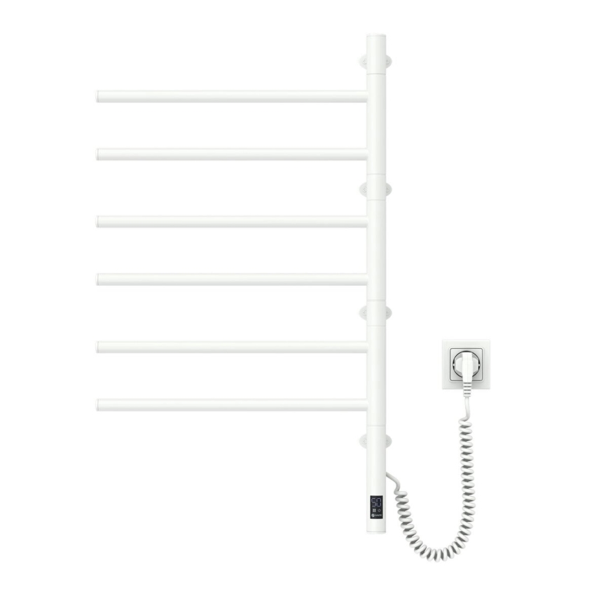 Elektrinis besisukantis rankšluosčių džiovintuvas su termostatu ARABESQUE 196W/230V 81,8 cm IP44 balta
