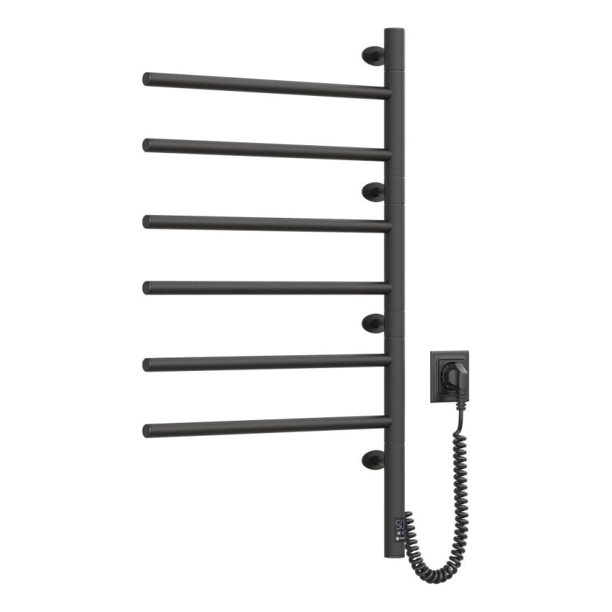 Elektrinis besisukantis rankšluosčių džiovintuvas su termostatu ARABESQUE 196W/230V 81,8 cm IP44 juoda