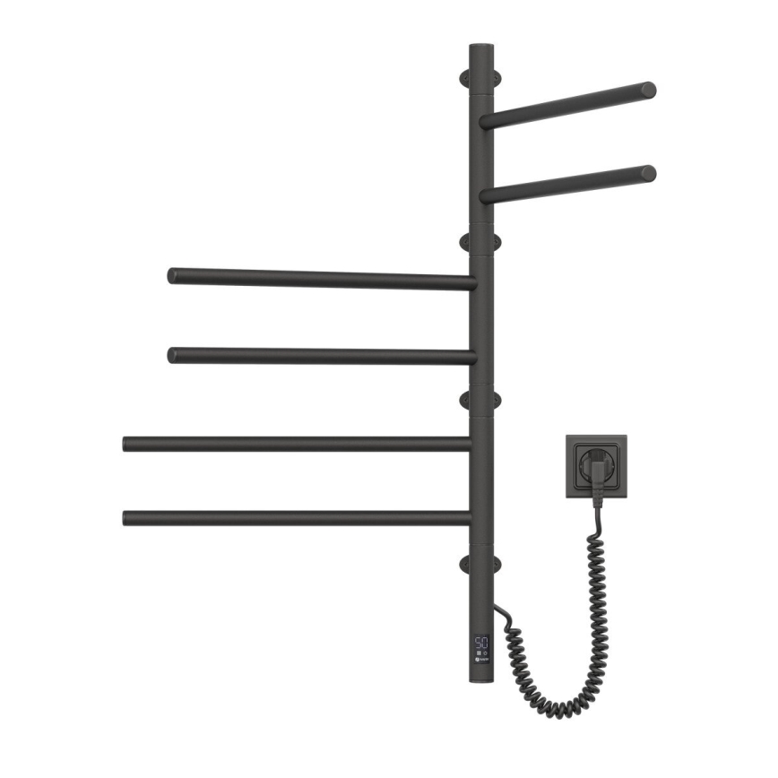 Elektrinis besisukantis rankšluosčių džiovintuvas su termostatu ARABESQUE 196W/230V 81,8 cm IP44 juoda