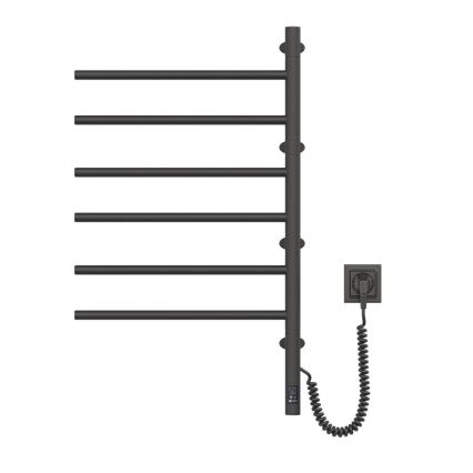 Elektrinis besisukantis rankšluosčių džiovintuvas su termostatu ARABESQUE 196W/230V 81,8 cm IP44 juoda