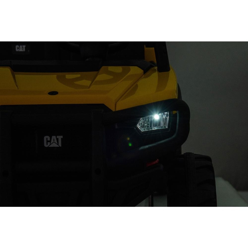 Elektrinis žaislinis automobilis CAT 60W/7500 mAh geltonas/juodas + nuotolinio valdymo pultas