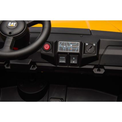 Elektrinis žaislinis automobilis CAT 60W/7500 mAh geltonas/juodas + nuotolinio valdymo pultas