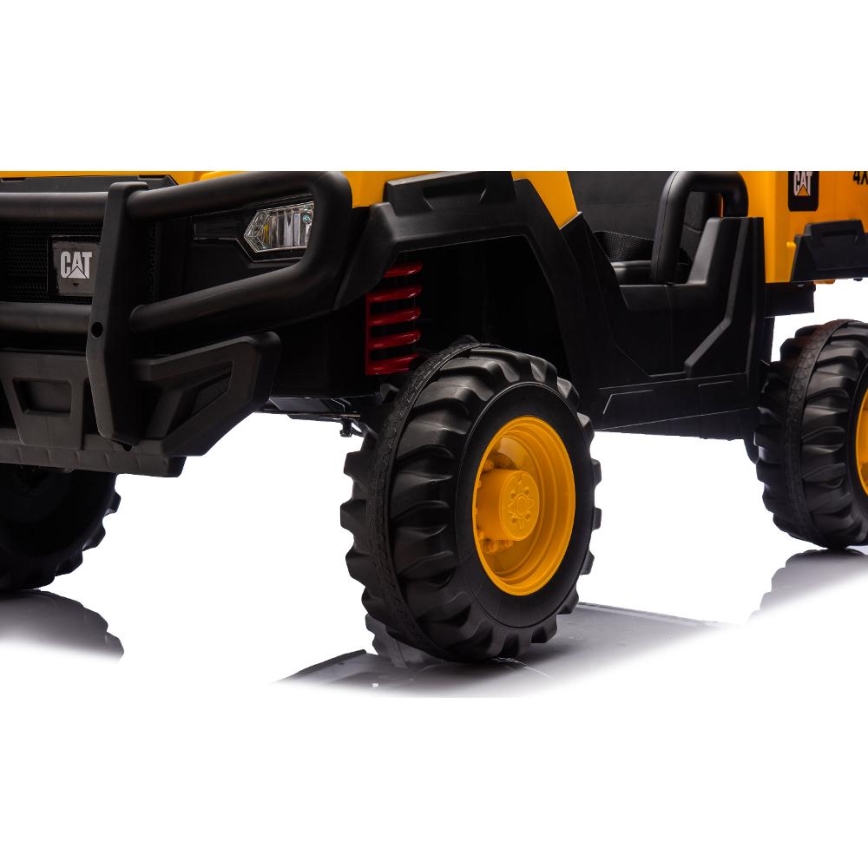 Elektrinis žaislinis automobilis CAT 60W/7500 mAh geltonas/juodas + nuotolinio valdymo pultas