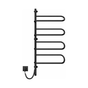 Elektrinis pasukamas rankšluosčių džiovintuvas ELECTRA 120W/230V 100x44,5 cm nerūdijančio plieno/juoda kairinis