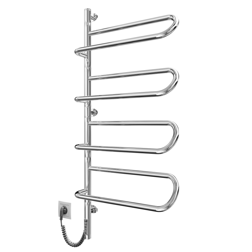 Elektrinis pasukamas rankšluosčių džiovintuvas ELECTRA 120W/230V 102,5x47,5 cm nerūdijančio plieno/chromas kairinis