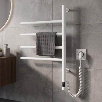 Elektrinis pasukamas rankšluosčių džiovintuvas su termostatu ARABESQUE 60W 65x49 cm balta