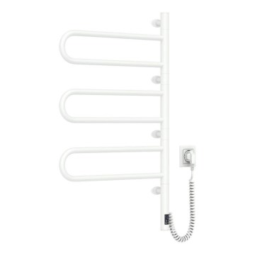 Elektrinis pasukamas rankšluosčių džiovintuvas su termostatu FOUETTE 100W 80x49 cm baltas
