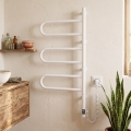 Elektrinis pasukamas rankšluosčių džiovintuvas su termostatu FOUETTE 120W 80x49 cm baltas