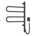 Elektrinis pasukamas rankšluosčių džiovintuvas su termostatu FOUETTE 60W 65x49 cm juodas