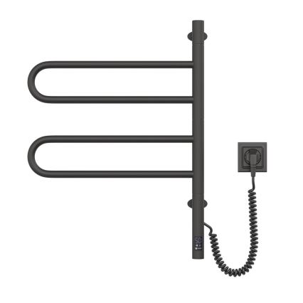 Elektrinis pasukamas rankšluosčių džiovintuvas su termostatu FOUETTE 60W 65x49 cm juodas