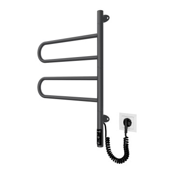 Elektrinis pasukamas rankšluosčių džiovintuvas TRISTAR 75W/230V 62,5x44,5 cm IP44 nerūdijančio plieno/juodas