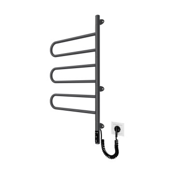 Elektrinis pasukamas rankšluosčių džiovintuvas TRISTAR 80W/230V 80x44,5 cm IP44 nerūdijančio plieno/juoda