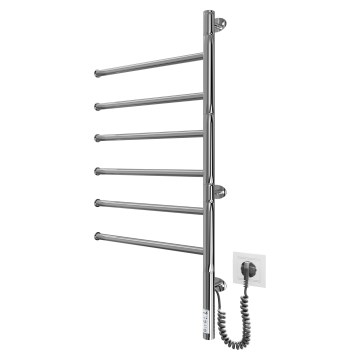 Elektrinis pasukamas rankšluosčių džiovintuvas VEER 80W/230V 82,5x44,5 cm nerūdijantis plienas/blizgus chromas