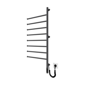 Elektrinis pasukamas rankšluosčių džiovintuvas VEER 95W/230V 102,5x44,5 cm nerūdijančio plieno/juodas