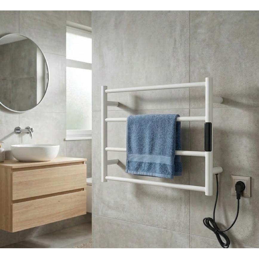 Elektrinis rankšluosčių džiovintuvas 56x37 63W nerūdijančio plieno/balta