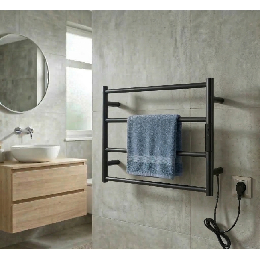 Elektrinis rankšluosčių džiovintuvas 56x37 63W nerūdijančio plieno/juodas