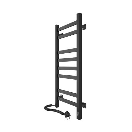Elektrinis rankšluosčių džiovintuvas AVANGARD su termostatu, 105 W, 80 x 36 cm — juodas, kairinis