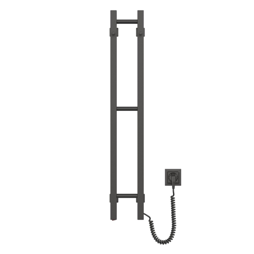 Elektrinis rankšluosčių džiovintuvas SILOUETTE 187W/230V 101,1 cm IP44 juoda dešinė kampinis