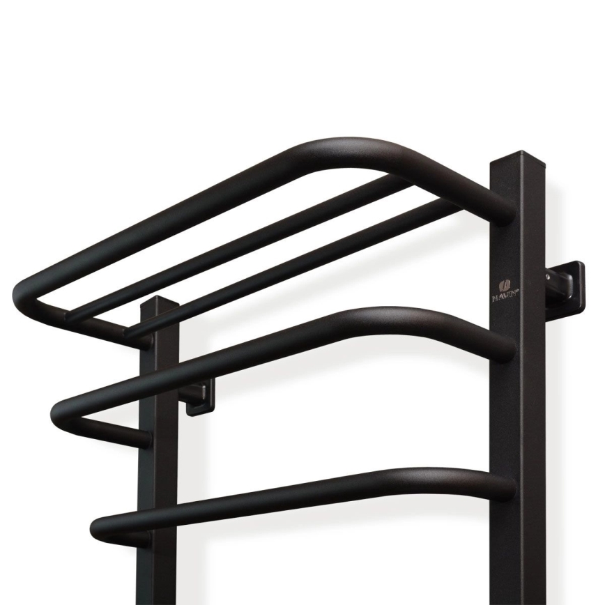 Elektrinis rankšluosčių džiovintuvas su termostatu FORTIS 155 W 80 x 48 cm, juodas, kairinis