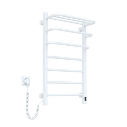 Elektrinis rankšluosčių džiovintuvas su termostatu FORTIS 155W, 80x48 cm, kairinis, baltas