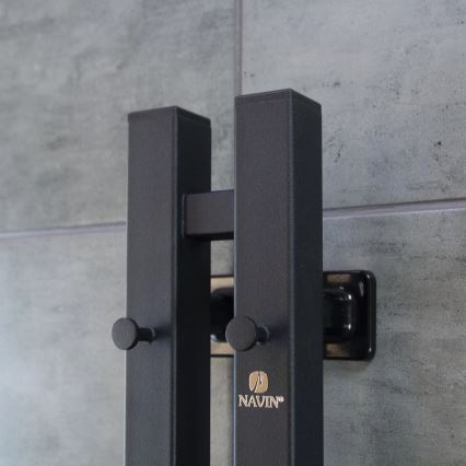 Elektrinis rankšluosčių džiovintuvas su termostatu SILOUETTE 106 W, 150x9 cm, juodas, dešinysis