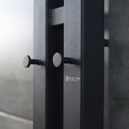 Elektrinis rankšluosčių džiovintuvas su termostatu SILOUETTE 106 W, 150x9 cm, juodas, dešinysis