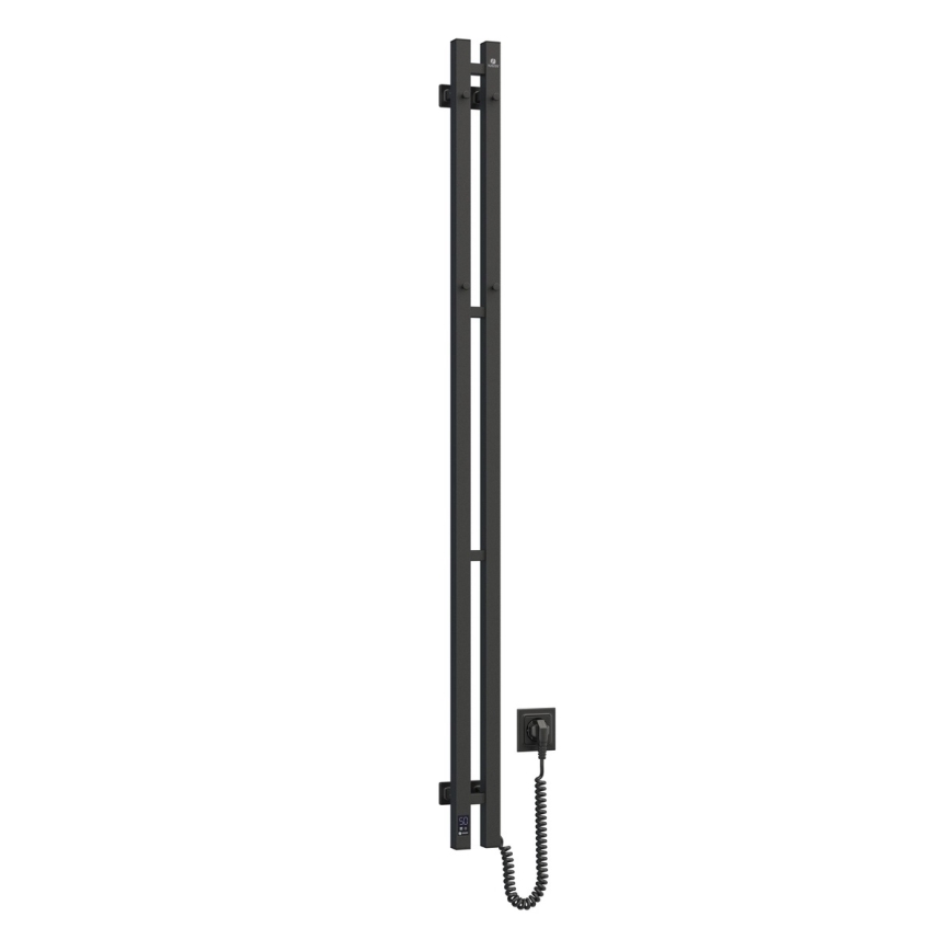 Elektrinis rankšluosčių džiovintuvas su termostatu SILOUETTE 106W 150x9 cm, juodos spalvos, dešinės pusės